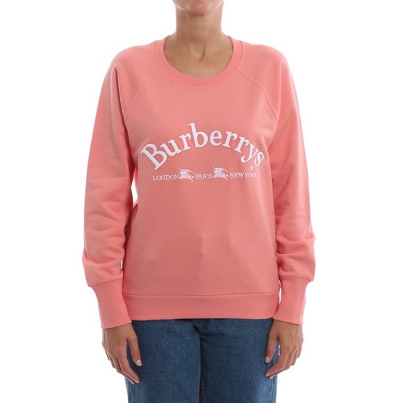 Burberry Peach Pink Embroidered Archive Sweatshirt - Picture 2 of 7